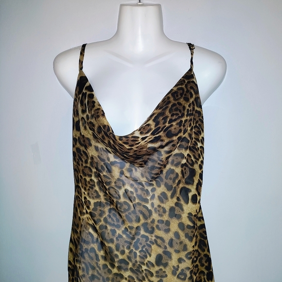 Sheer Leopard Print Maxi Dress - Picture 3 of 10